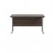 Jemini Rectangular Cantilever Desk 1200x600x730mm Dark Walnut/Silver KF806257 KF806257