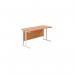 Jemini Rectangular Cantilever Desk 1200x600x730mm Beech/White KF806264 KF806264