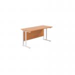 Jemini Rectangular Cantilever Desk 1200x600x730mm BeechWhite KF806264 KF806264
