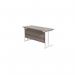 Jemini Rectangular Cantilever Desk 1200x600x730mm Grey Oak/White KF806271 KF806271