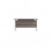 Jemini Rectangular Cantilever Desk 1200x600x730mm Grey Oak/White KF806271 KF806271