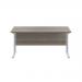 Jemini Rectangular Cantilever Desk 1200x600x730mm Grey Oak/White KF806271 KF806271