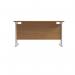 Jemini Rectangular Cantilever Desk 1200x600x730mm Nova Oak/White KF806288 KF806288