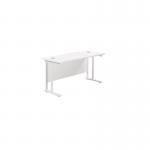 Jemini Rectangular Cantilever Desk 1200x600x730mm White/White KF806295 KF806295