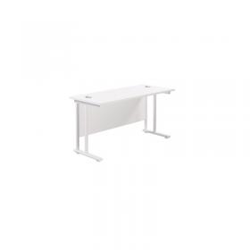 Jemini Rectangular Cantilever Desk 1200x600x730mm White/White KF806295 KF806295