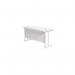 Jemini Rectangular Cantilever Desk 1200x600x730mm White/White KF806295 KF806295