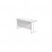 Jemini Rectangular Cantilever Desk 1200x600x730mm WhiteWhite KF806295 KF806295