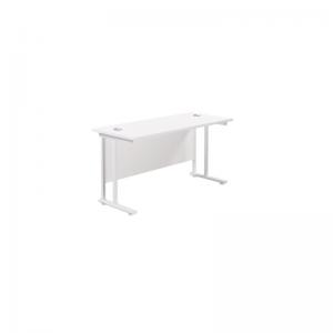 VOW Jemini Rectangular Cantilever Desk 1200x600x730mm WhiteWhite