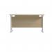 Jemini Rectangular Cantilever Desk 1200x600x730mm Maple/White KF806301 KF806301