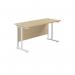 Jemini Rectangular Cantilever Desk 1200x600x730mm MapleWhite KF806301 KF806301