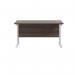 Jemini Rectangular Cantilever Desk 1200x600x730mm Dark Walnut/White KF806318 KF806318