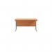 Jemini Rectangular Cantilever Desk 1400x600x730mm BeechSilver KF806325 KF806325