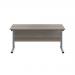 Jemini Rectangular Cantilever Desk 1400x600x730mm Grey Oak/Silver KF806332 KF806332