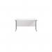 Jemini Rectangular Cantilever Desk 1400x600x730mm WhiteSilver KF806356 KF806356
