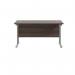 Jemini Rectangular Cantilever Desk 1400x600x730mm Dark Walnut/Silver KF806370 KF806370