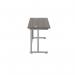 Jemini Rectangular Cantilever Desk 1400x600x730mm Dark WalnutSilver KF806370 KF806370