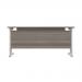 Jemini Rectangular Cantilever Desk 1400x600x730mm Grey Oak/White KF806394 KF806394