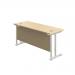 Jemini Rectangular Cantilever Desk 1400x600x730mm Maple/White KF806424 KF806424