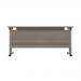 Jemini Rectangular Cantilever Desk 1600x600x730mm Grey Oak/Silver KF806455 KF806455