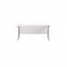 Jemini Rectangular Cantilever Desk 1600x600x730mm White/Silver KF806479 KF806479