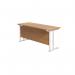 Jemini Rectangular Cantilever Desk 1600x600x730mm Nova Oak/White KF806523 KF806523