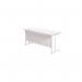 Jemini Rectangular Cantilever Desk 1600x600x730mm White/White KF806530 KF806530