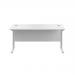 Jemini Rectangular Cantilever Desk 1600x600x730mm White/White KF806530 KF806530