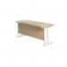 Jemini Rectangular Cantilever Desk 1600x600x730mm Maple/White KF806547 KF806547