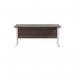 Jemini Rectangular Cantilever Desk 1600x600x730mm Dark Walnut/White KF806554 KF806554