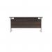 Jemini Rectangular Cantilever Desk 1600x600x730mm Dark Walnut/White KF806554 KF806554