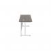 Jemini Rectangular Cantilever Desk 1600x600x730mm Dark WalnutWhite KF806554 KF806554