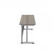 Jemini Rectangular Cantilever Desk 1800x600x730mm Grey Oak/Silver KF806578 KF806578