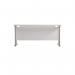 Jemini Rectangular Cantilever Desk 1800x600x730mm White/Silver KF806592 KF806592