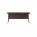 Jemini Rectangular Cantilever Desk 1800x600x730mm Dark Walnut/Silver KF806615 KF806615