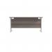 Jemini Rectangular Cantilever Desk 1800x600x730mm Grey OakWhite KF806639 KF806639