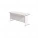 Jemini Rectangular Cantilever Desk 1800x600x730mm White/White KF806653 KF806653