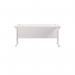 Jemini Rectangular Cantilever Desk 1800x600x730mm White/White KF806653 KF806653