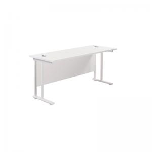 VOW Jemini Rectangular Cantilever Desk 1800x600x730mm WhiteWhite