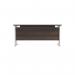 Jemini Rectangular Cantilever Desk 1800x600x730mm Dark Walnut/White KF806677 KF806677