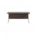 Jemini Rectangular Cantilever Desk 1800x600x730mm Dark WalnutWhite KF806677 KF806677