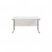 Jemini Rectangular Cantilever Desk 1200x800x730mm White/Silver KF806837 KF806837