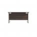 Jemini Rectangular Cantilever Desk 1200x800x730mm Dark WalnutSilver KF806851 KF806851