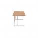 Jemini Rectangular Cantilever Desk 1200x800x730mm Nova Oak/White KF806882 KF806882