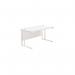 Jemini Rectangular Cantilever Desk 1200x800x730mm White/White KF806899 KF806899