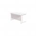 Jemini Rectangular Cantilever Desk 1200x800x730mm White/White KF806899 KF806899