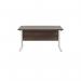 Jemini Rectangular Cantilever Desk 1200x800x730mm Dark WalnutWhite KF806912 KF806912