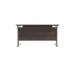 Jemini Rectangular Cantilever Desk 1400x800 Dark WalnutSilver KF806974 KF806974