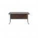 Jemini Rectangular Cantilever Desk 1400x800 Dark WalnutSilver KF806974 KF806974