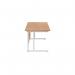 Jemini Rectangular Cantilever Desk 1400x800x730mm Nova OakWhite KF807001 KF807001