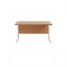 Jemini Rectangular Cantilever Desk 1400x800x730mm Nova OakWhite KF807001 KF807001